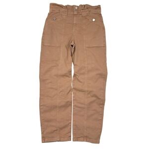 Veronica Beard Pants Women Size 29 Tan Karter Straight Leg High Rise Casual Crop